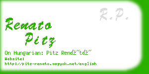 renato pitz business card
